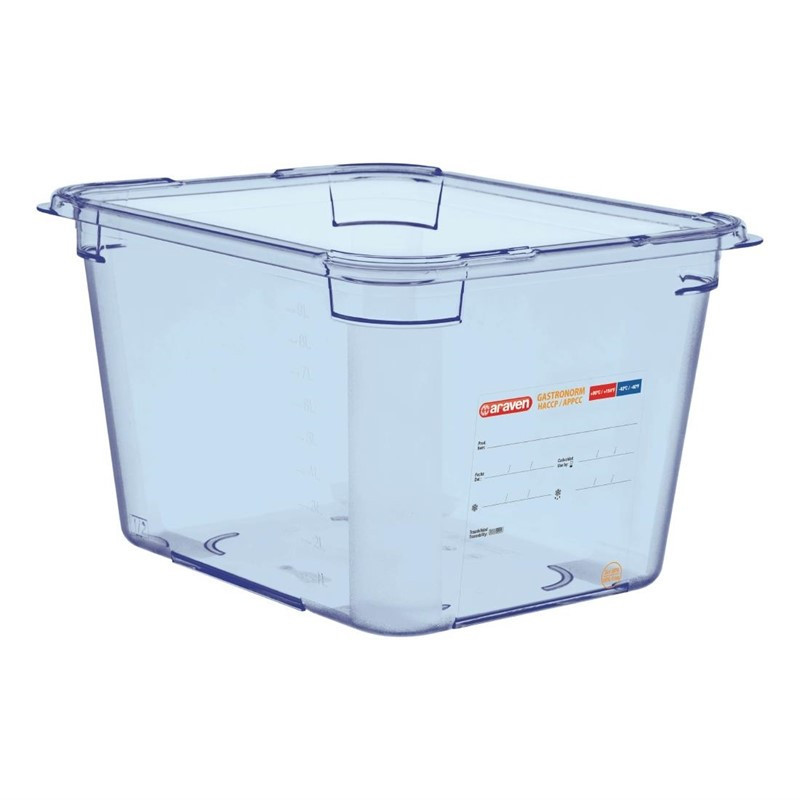 Blue Airtight Container ABS - GN 1/2 200 mm - Araven - Fourniresto