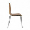 Square zebrawood back chair - Set of 4 - Bolero - Fourniresto