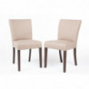 Contemporary chair in natural jute canvas - Set of 2 - Bolero - Fourniresto