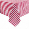 Square tablecloth with red checkered pattern in polyester 1320 x 1320mm - Mitre Essentials - Fourniresto