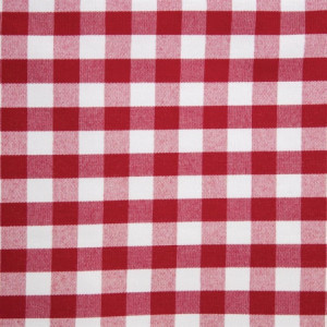 Rutig röd fyrkantig duk i polyester 1780 x 1780mm - Mitre Essentials - Fourniresto