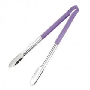 405mm purple serving tongs - Vogue - Fourniresto