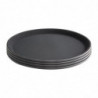 Non-slip round black fiberglass tray 280mm - Olympia KRISTALLON - Fourniresto