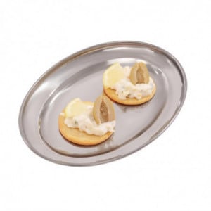 Oval stainless steel serving dish - 250mm - Olympia - Fourniresto