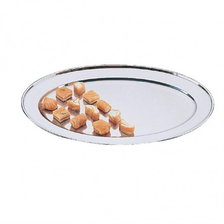 Oval stainless steel serving dish - 605mm - Olympia - Fourniresto