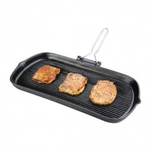 Stekpanna Grill i gjutjärn - L 225 x D 380mm - Vogue