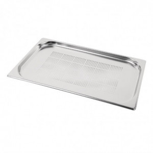 Bac Gastronorm rostfritt stål perforerad GN 1/1 150mm - Vogue - Fourniresto