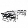 Folding Table with White Center 1.8 m - Bolero