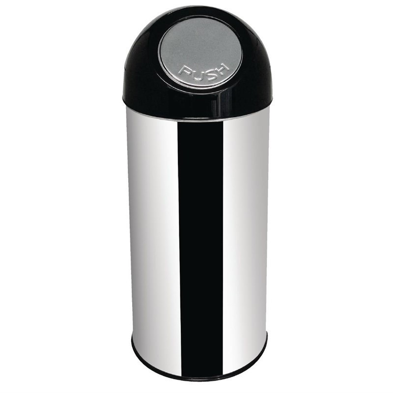 Round Swing Bin in Stainless Steel - 40L - Bolero