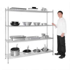 Modular Shelf 4 Levels-H 1840mm - Vogue - Fourniresto