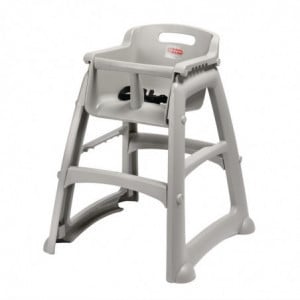 Staplingsbar hög stol platina - Rubbermaid - Fourniresto