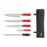 Set med 5 knivar Red Spirit och fodral - Dick