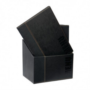 A4-menuselain musta säilytyslaatikolla - 20 kpl - Securit - Fourniresto