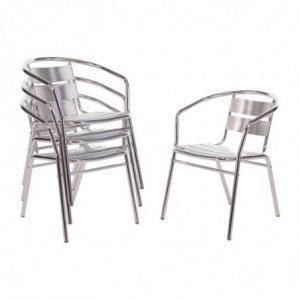 Pinottavat alumiiniset tuolit - 4 kpl - Bolero - Fourniresto