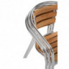 Stolar i trä och aluminium - 4-pack - Bolero - Fourniresto