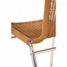 Rattan and aluminum chairs - Set of 4 - Bolero - Fourniresto