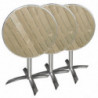 Pöytä, jonka halkaisija on 60 cm ja taitettava puulevy - Bolero - Fourniresto