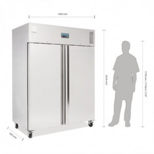 Kylskåp med två dörrar - 1300 L - Polar - Fourniresto