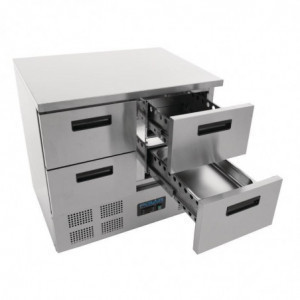 Table réfrigérée compacte 4 tiroirs 240L  - Polar - Fourniresto