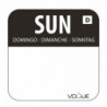 Lösliga Etiketter för Livsmedel "Söndag" - Låda med 1000 - Vogue