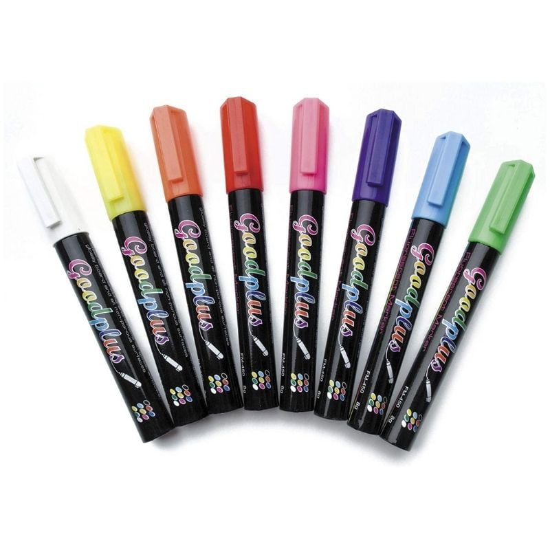 Fluorescerande markörer - 8 färger - Lacor