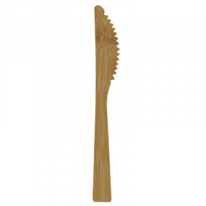 Kniv i bambu - 170 mm - Paket med 30 miljövänliga