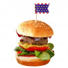 Mini-Burger Kit with Bamboo Flag Picks - Tellier