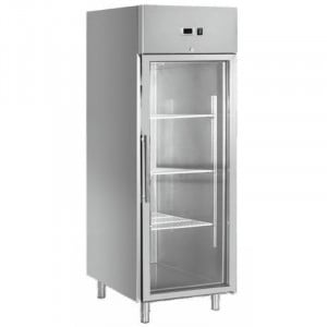 Positive Glass Door Refrigerated Cabinet 650 L Ventilated Cooling