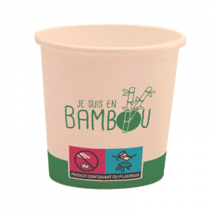 Mugg Bio "Jag är av bambu" - 35 cl - Förpackning med 50