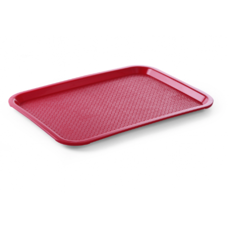 Plateau Rectangulaire Fast Food - Grand Modèle 450 x 350 mm - Rouge- Rouge