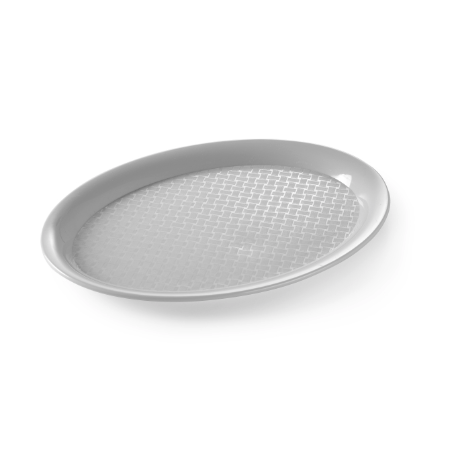 Oval Fast Food Serving Tray - Gray