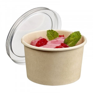Lid for Bamboo Ice Cream and Dessert Pot 105 ml - Pack of 50
