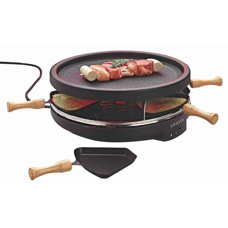 Raclette- och grillapparat - 6 stekpannor