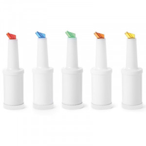 Flaska med flerfärgade hällpipar - Märke HENDI