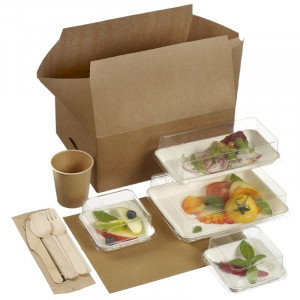 Postlåda Lunch med Porslin Kanopée Vit - Förpackning med 20