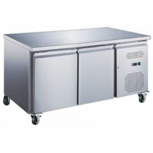 Positive Refrigerated Table 2 Doors 228 L Ventilated Stainless Steel