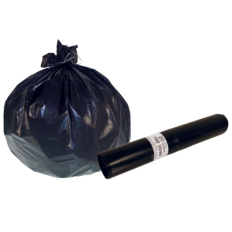 Säck med förstärkt avfallspåse - 110 L - Förpackning med 20