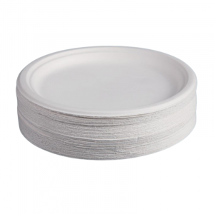 Runda tallrikar i bagasse - 26,1 cm - Paket med 50 - FourniResto