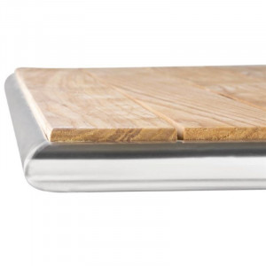 Square bistro table with tilting ash top - 600mm - Bolero - Fourniresto