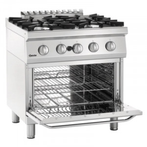 Fourneau 4 Brännare med Gasugn GN 2/1 Serie 700