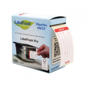 Etikett för spårbarhet LabelFresh Pro - Onsdag - 70 x 45 mm - Förpackning med 500 - LabelFresh