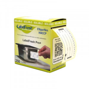 Spårbarhetsetikett LabelFresh Soluble Pro - Måndag - 60 x 30 mm - Förpackning med 250 - LabelFresh