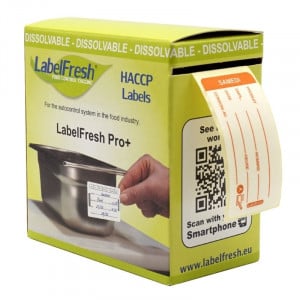 Etikett för spårbarhet LabelFresh Soluble Pro - Lördag - 60 x 30 mm - Förpackning med 250 - LabelFresh