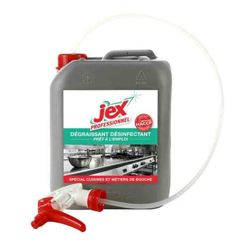 Rasvanpoistoaine Desinfiointiaine suihkupullolla - 5 L - Jex