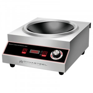 Wok för Induktion Pro 3500 W Rostfritt Stål — Konkav Zon Ø227