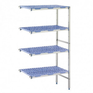 Kulmamallinen modulaarinen hyllystö 4 tasoa 400 x 1653 mm - Kunnostettu