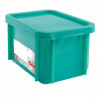 Rektangulär behållare 15 L med grön lock HACCP - GILAC