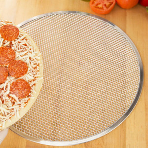 Pizza-alusta alumiinia 250 mm Dynasteel - Tasainen kypsennys