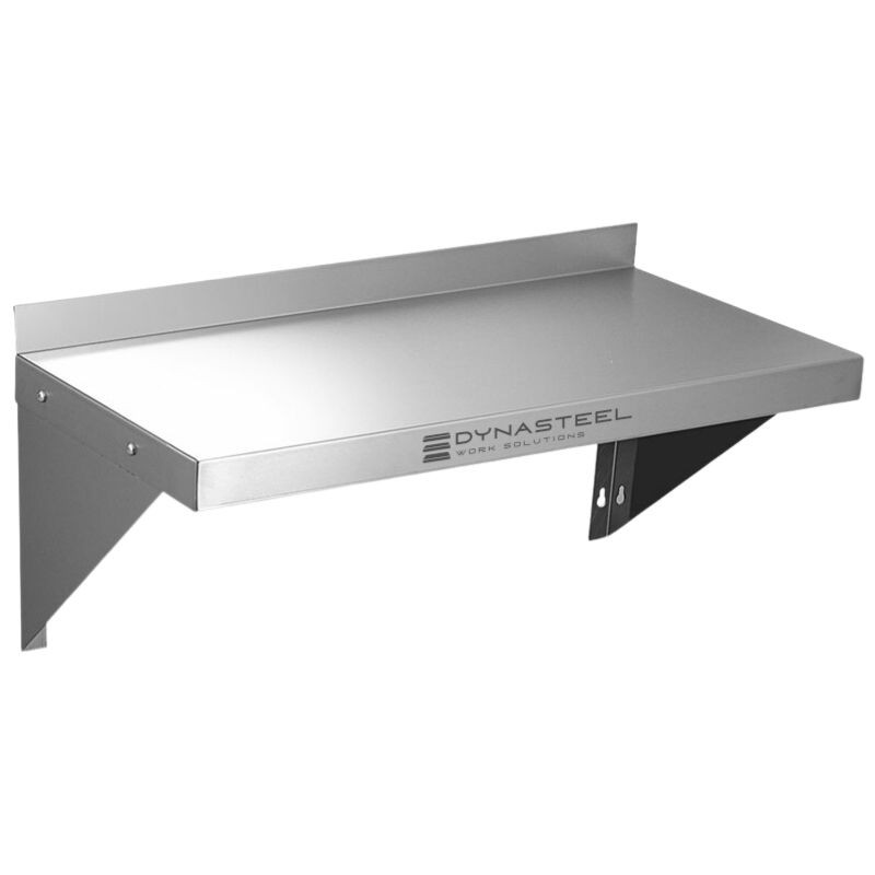 Stainless Steel Wall Shelf 800 x 300 mm with Backsplash