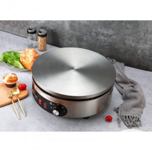 Sähköinen lettupannu Pro Ø 400 mm 3000 W — Valurautalevy